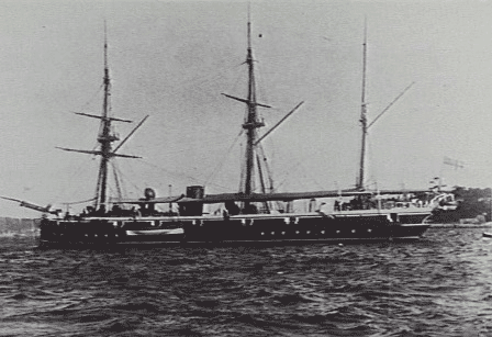 HMS Royalist in 1883
