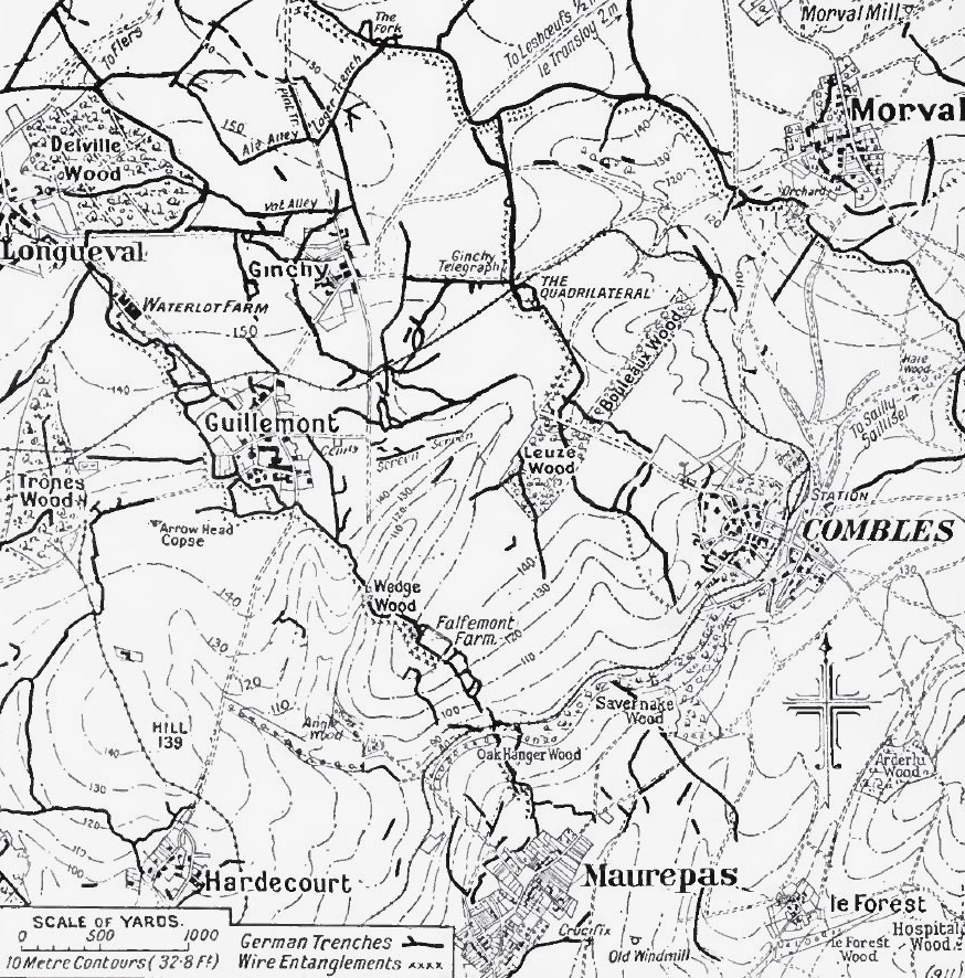 Somme Area from Longueval to Combles