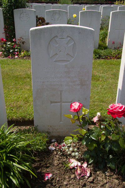 Reginald Pritchard Bawden's Headstone at Cement House Cemetery