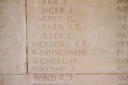 Samuel Frederick Bickford at Arras Memorial