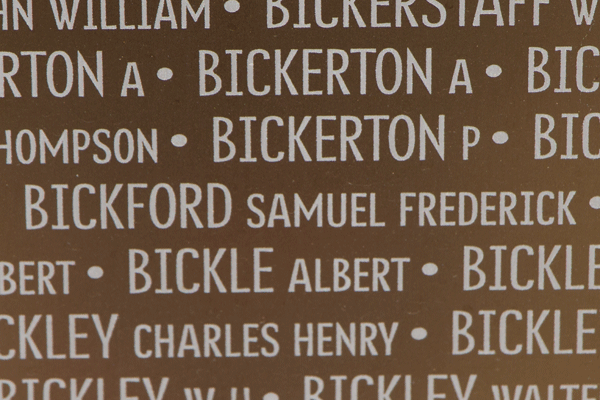 Samuel Frederick Bickford Ring of Memory memorial at Notre Dame de Lorette