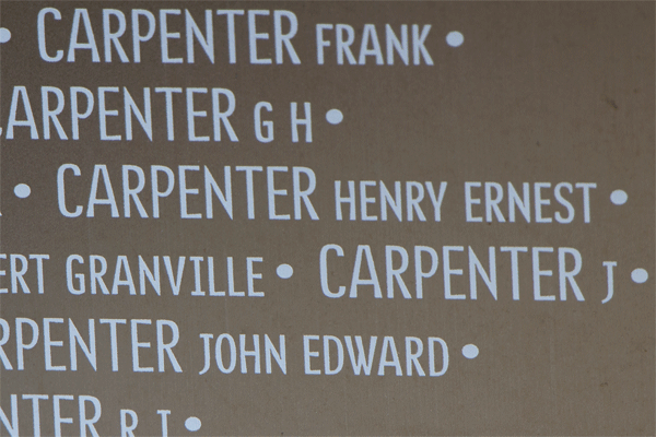 Henry Ernest Carpenter Ring of Memory memorial at Notre Dame de Lorette