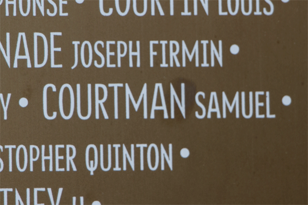 Samual Courtman Ring of Memory memorial at Notre Dame de Lorette