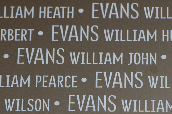 William John Evans Ring of Memory memorial at Notre Dame de Lorette
