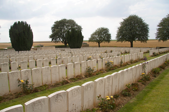 Grove Town Cemetery near Méaulte, France