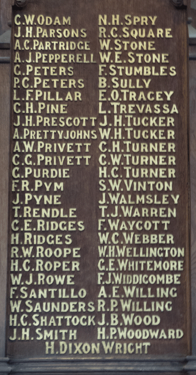 St Saviours Memorial Board