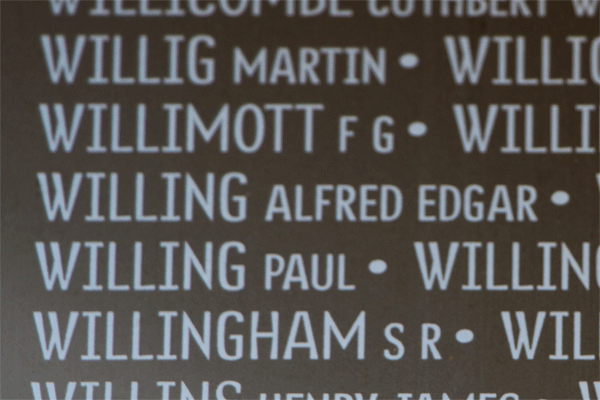 Alfred Edgar Willing Ring of Memory memorial at Notre Dame de Lorette